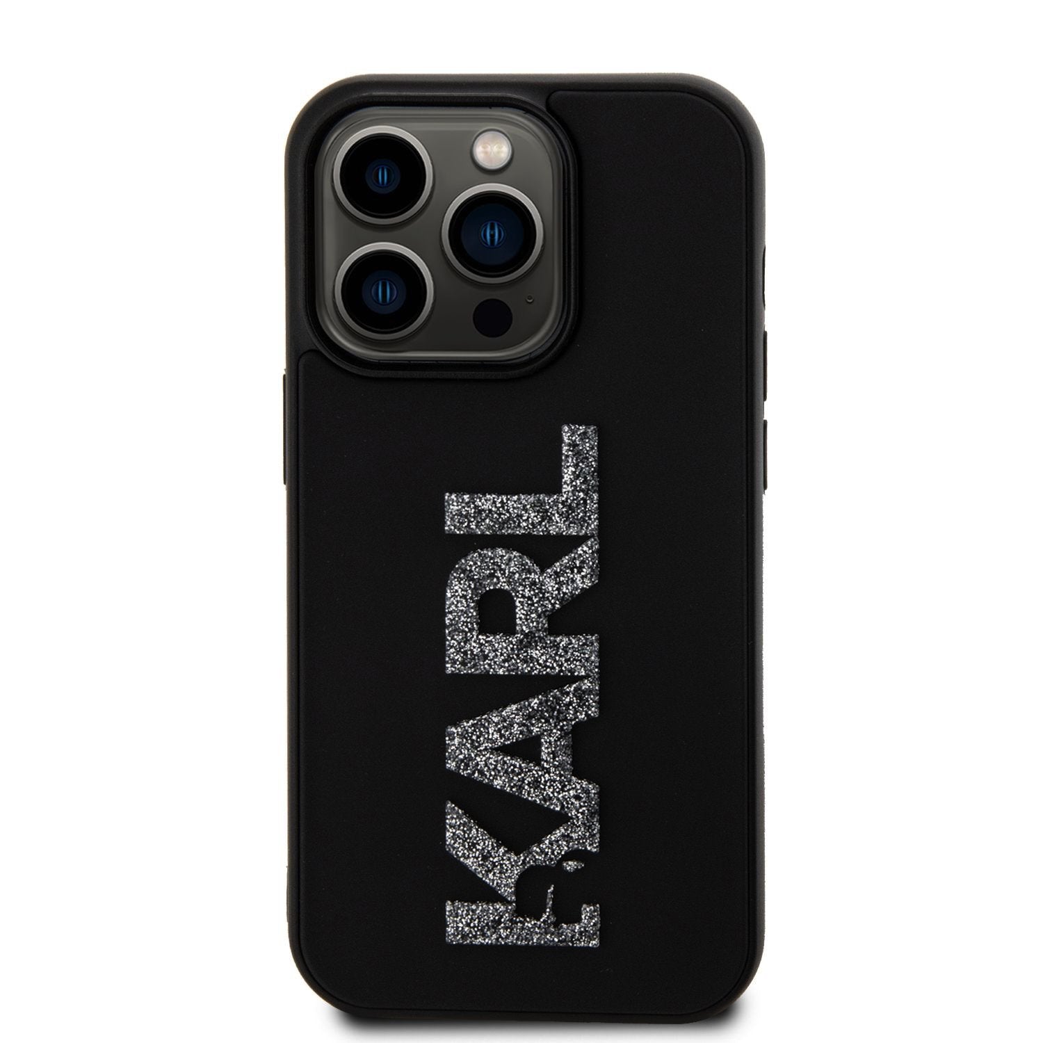 Karl Lagerfeld 3D Rubber Glitter Logo Case