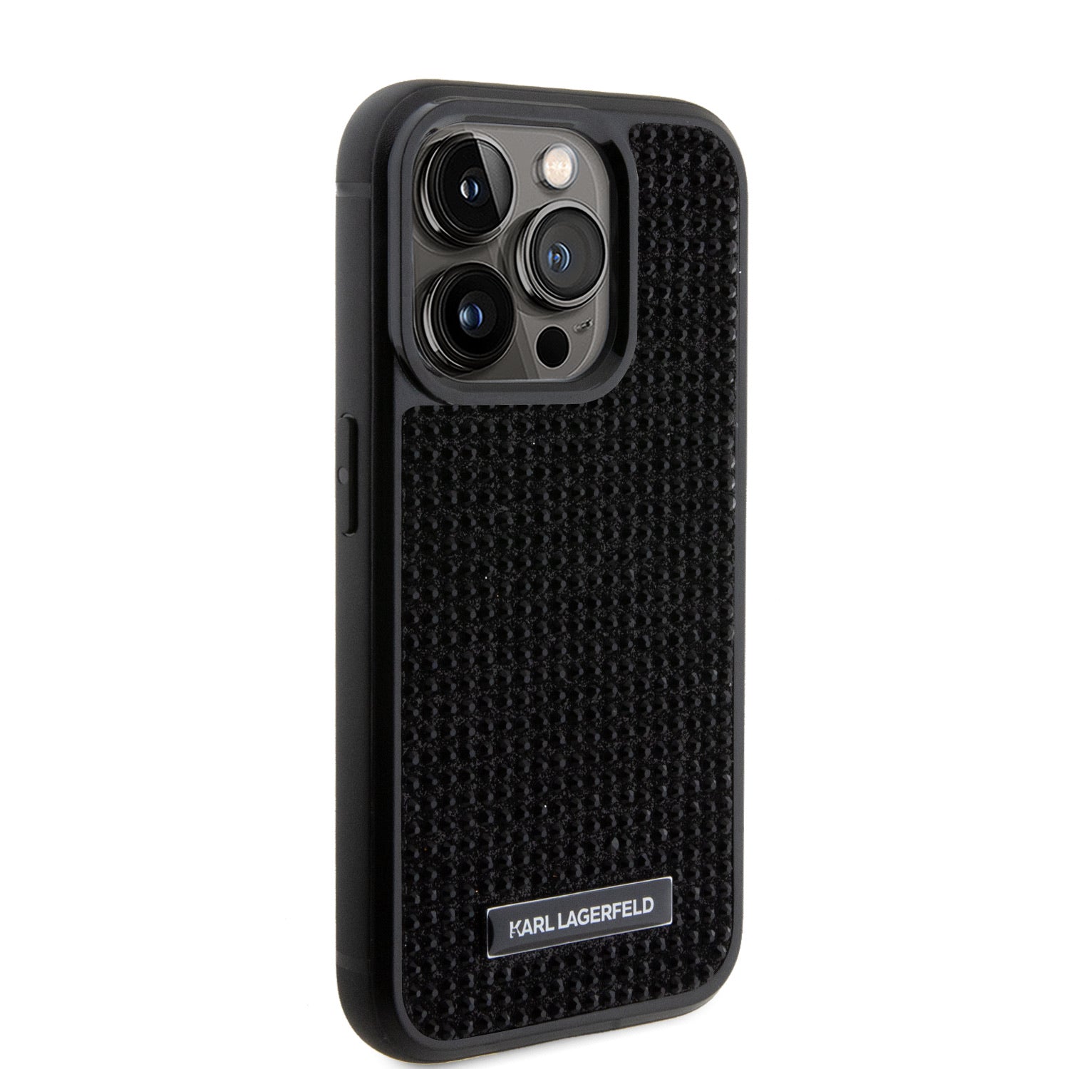Karl Lagerfeld Rhinestone Metal Logo Case