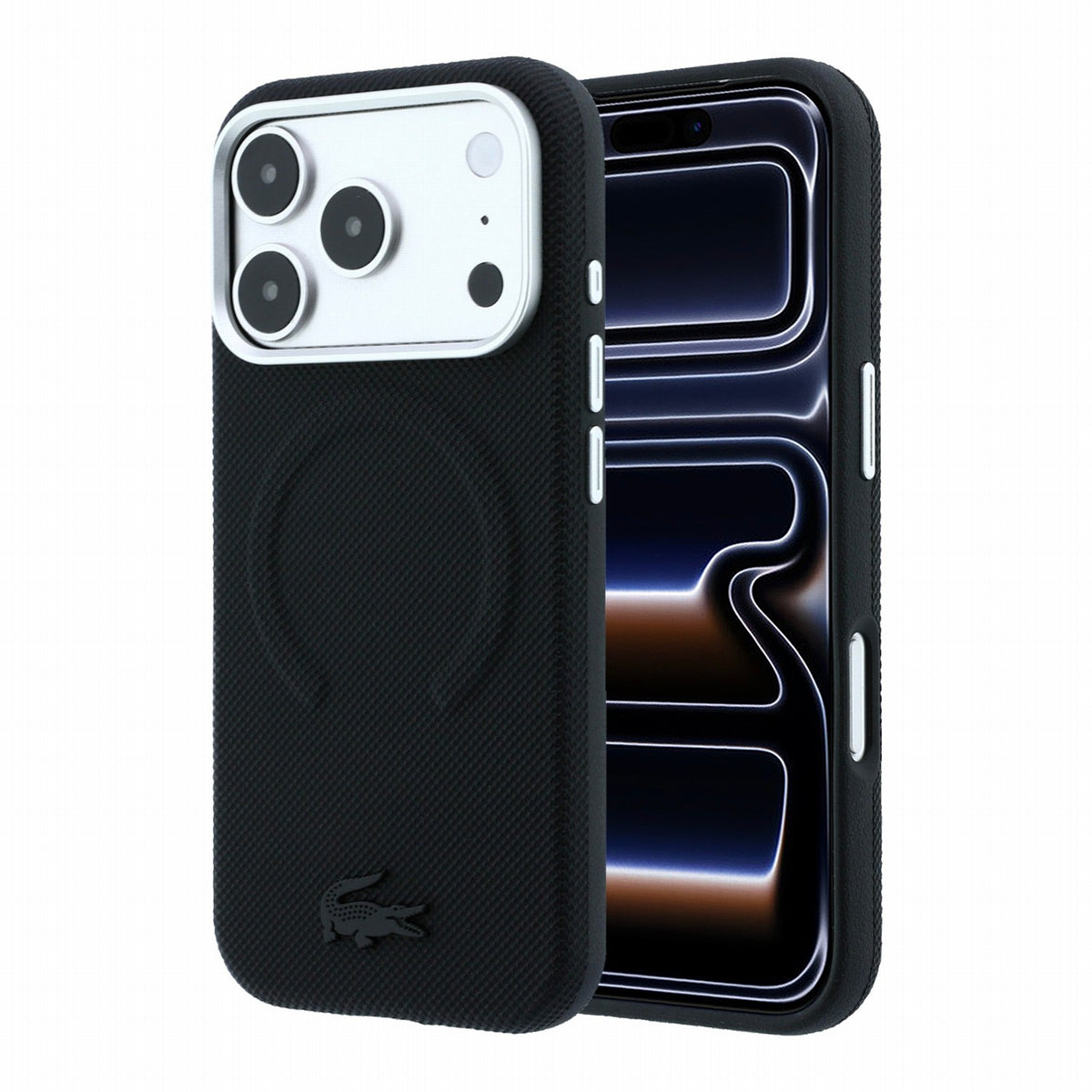 Lacoste Petit Pique Semi Wrap Embossed MagSafe iPhone Hülle