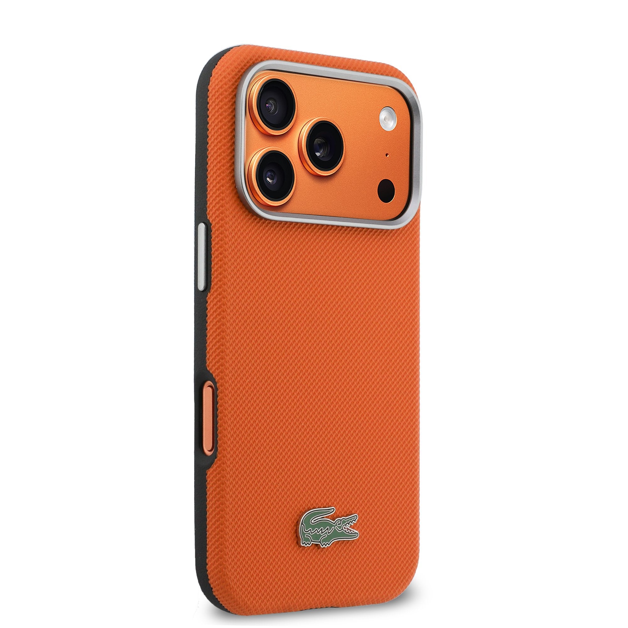 Lacoste Petit Pique Semi Wrap Metal Logo MagSafe iPhone Hülle