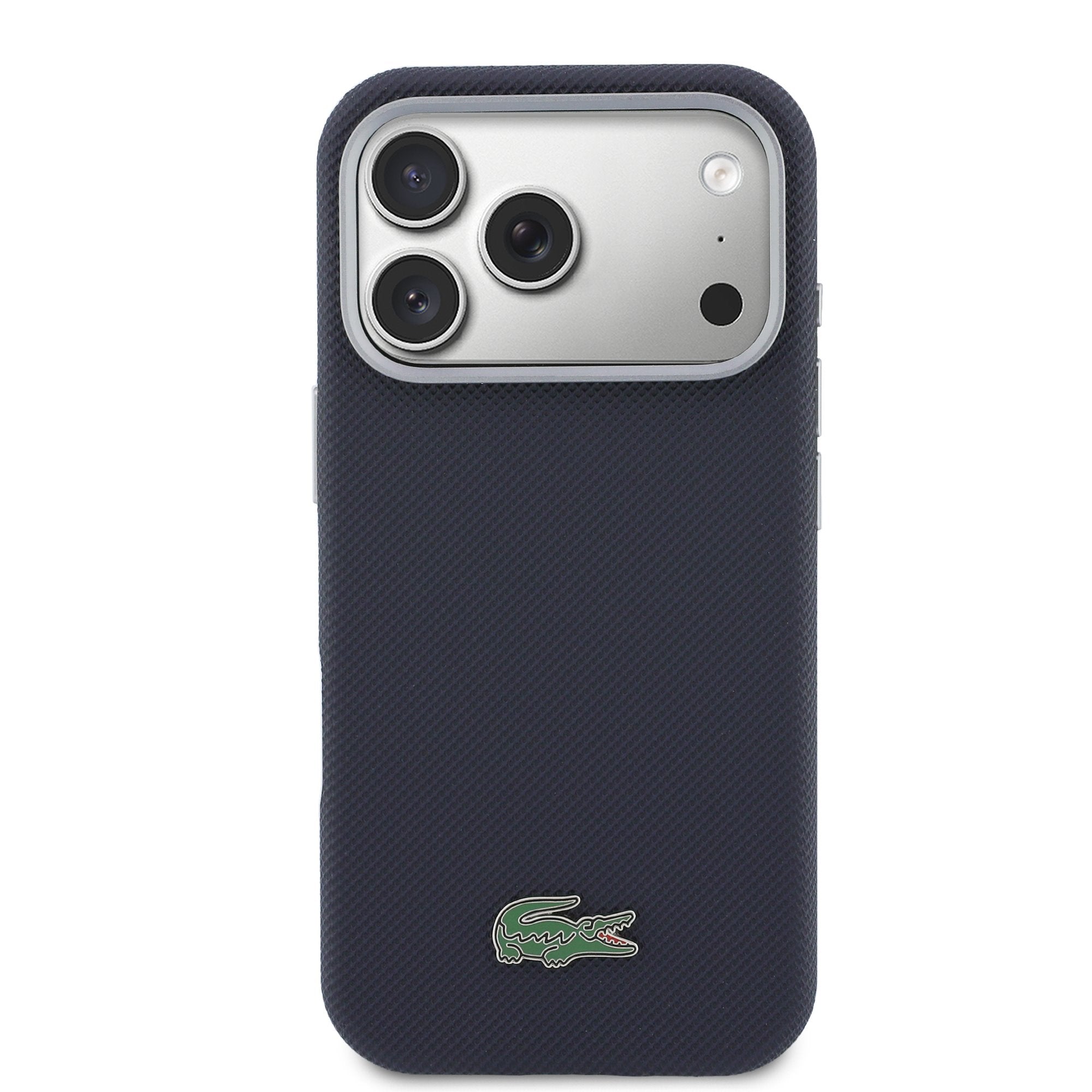 Lacoste Petit Pique Semi Wrap Metal Logo MagSafe iPhone Hülle