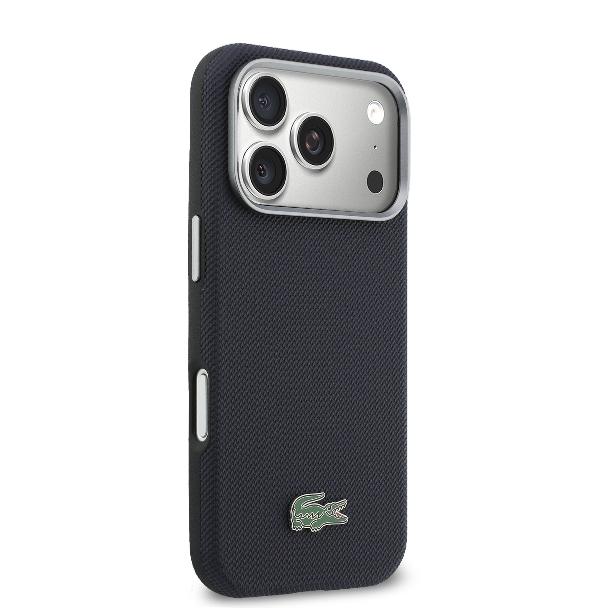Lacoste Petit Pique Semi Wrap Metal Logo MagSafe iPhone Hülle