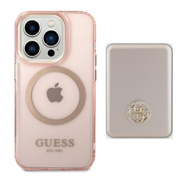 Guess Gold Outline MagSafe Case inkl. MagSafe Powerbank 5000mAh