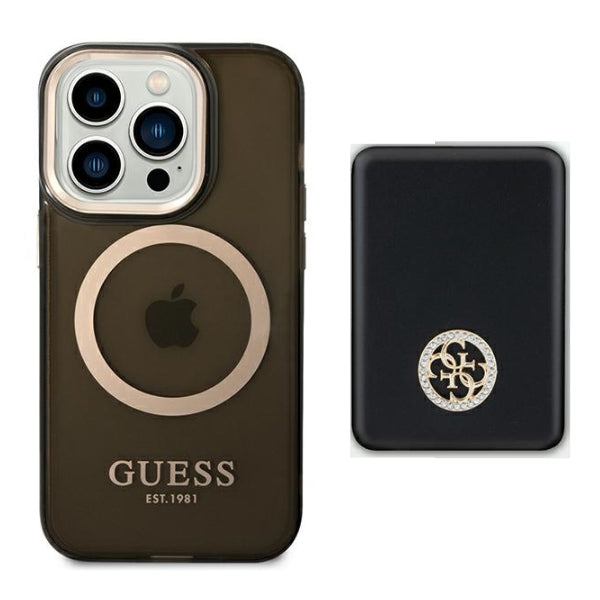 Guess Gold Outline MagSafe Case inkl. MagSafe Powerbank 5000mAh