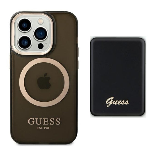 Guess Gold Outline MagSafe Case inkl. MagSafe Powerbank 5000mAh