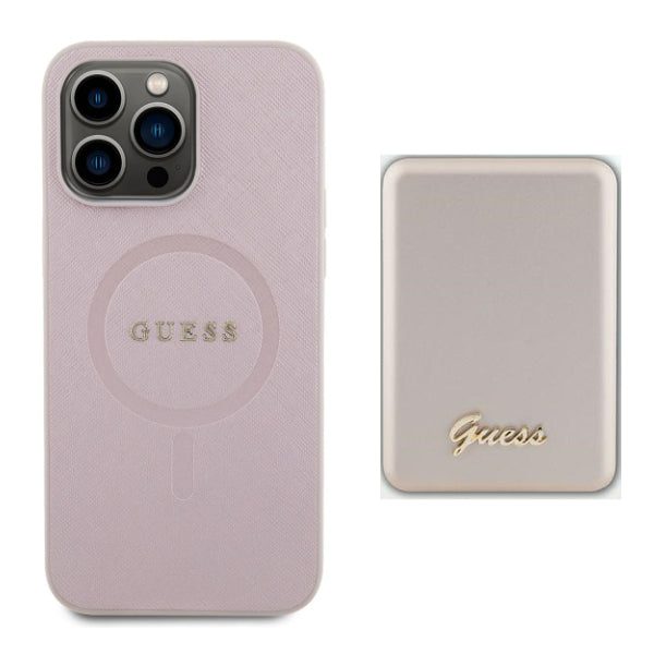 Guess Saffiano MagSafe Case inkl. MagSafe Powerbank 5000mAh