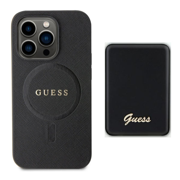 Guess Saffiano MagSafe Case inkl. MagSafe Powerbank 5000mAh