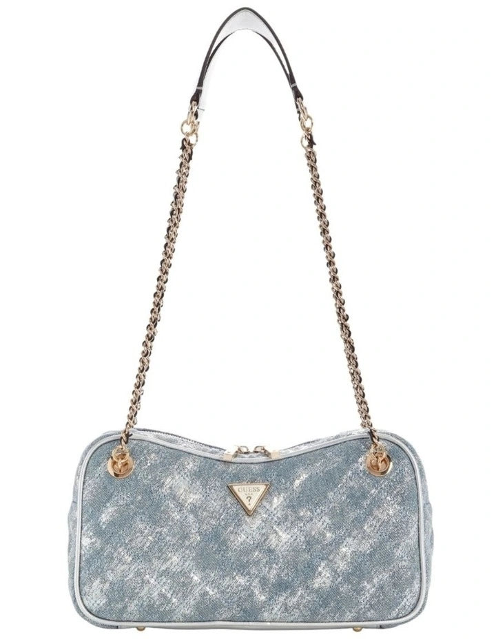Guess Giully II Schultertasche Metallic Denim