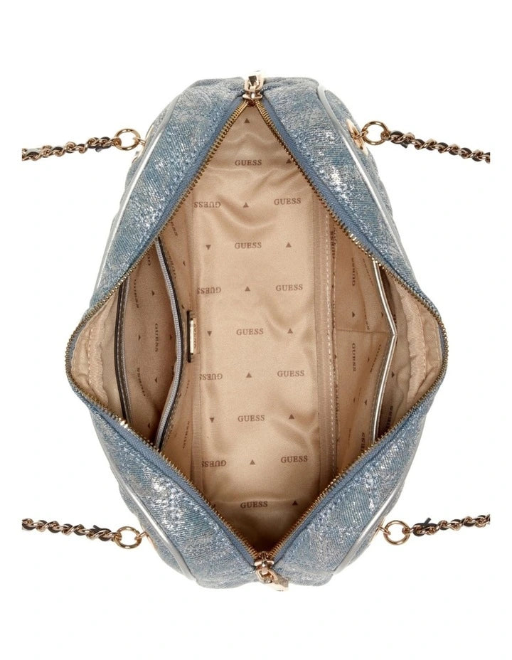 Guess Giully II Schultertasche Metallic Denim