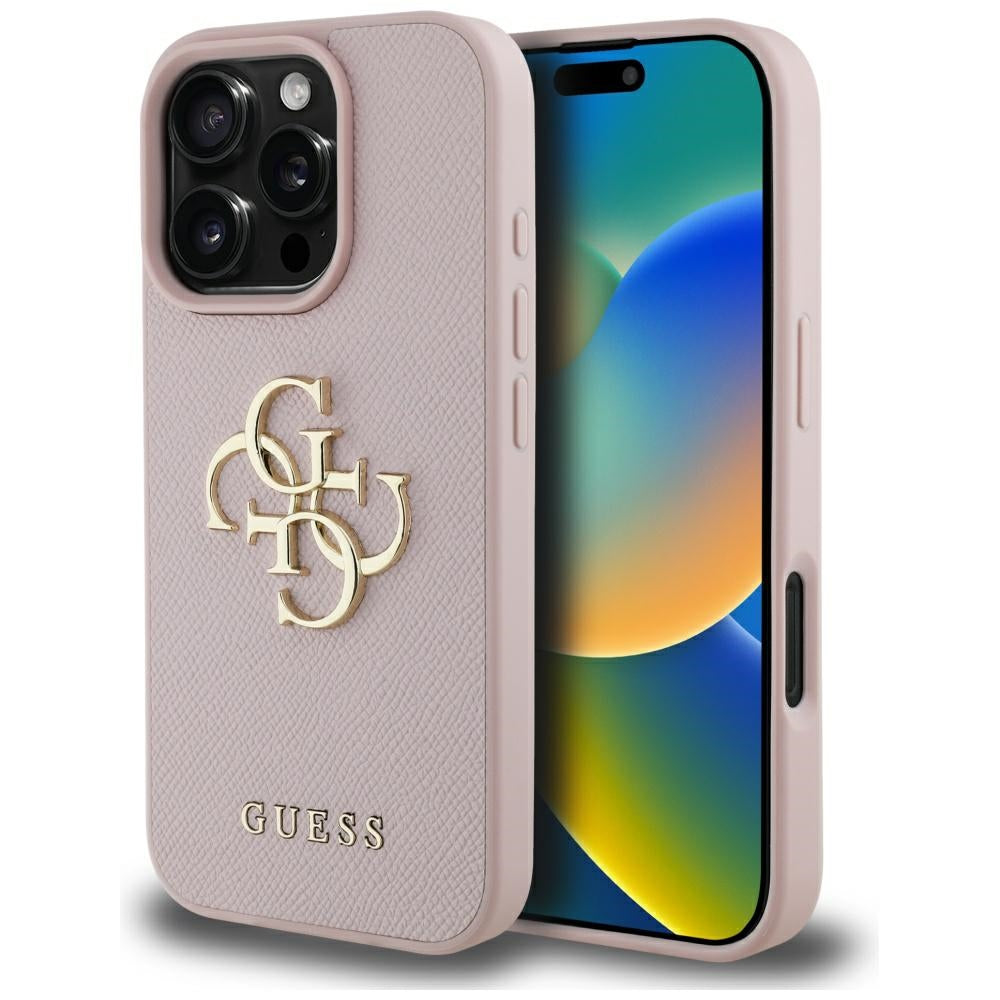 Guess 4G Big Metal Logo Grained Case