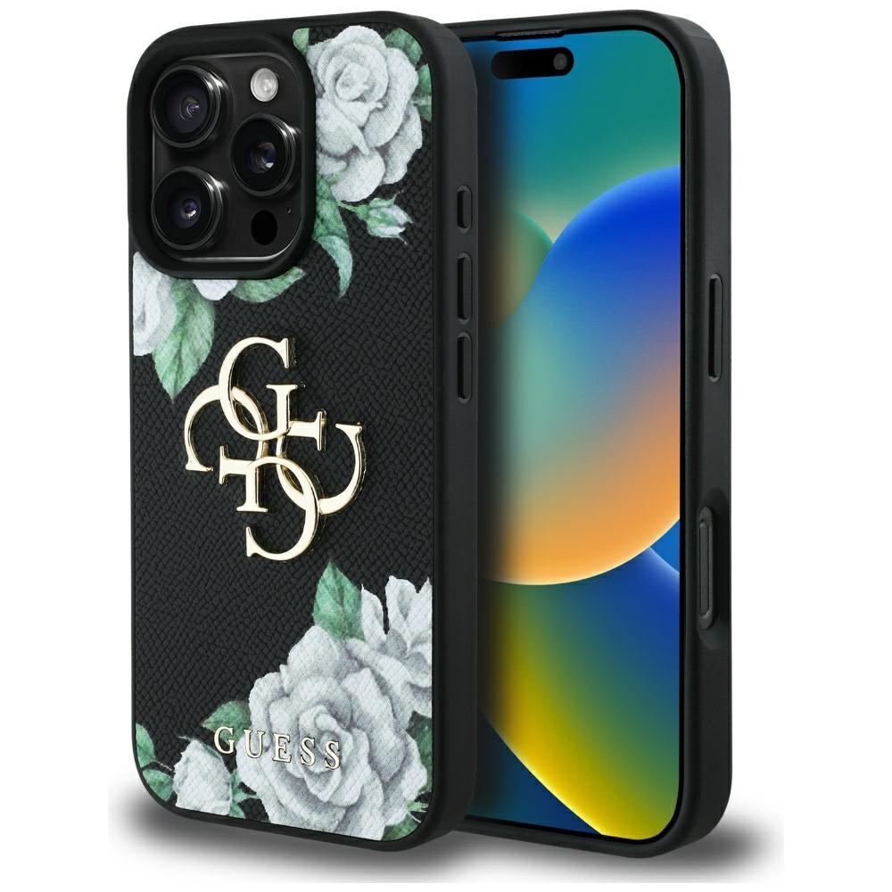 Guess 4G Big Metal Logo Roses Case