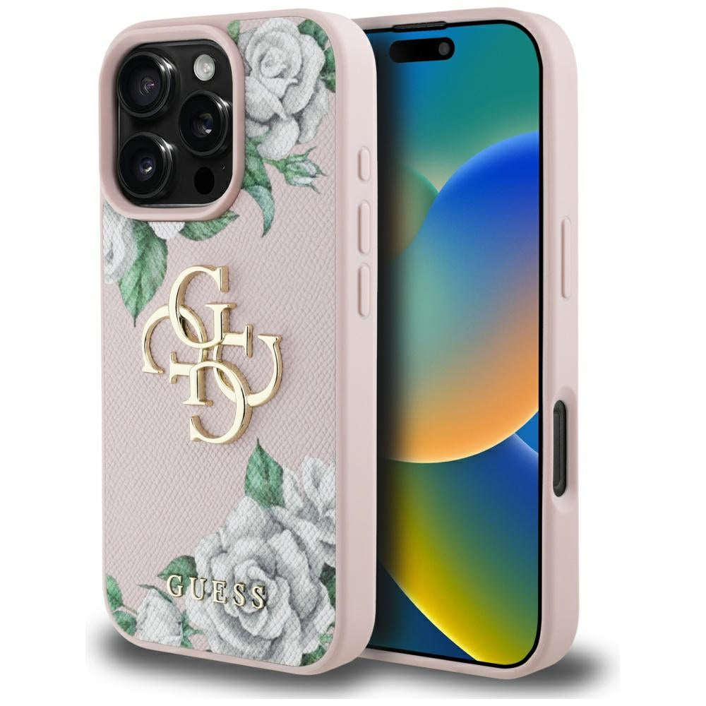 Guess 4G Big Metal Logo Roses Case