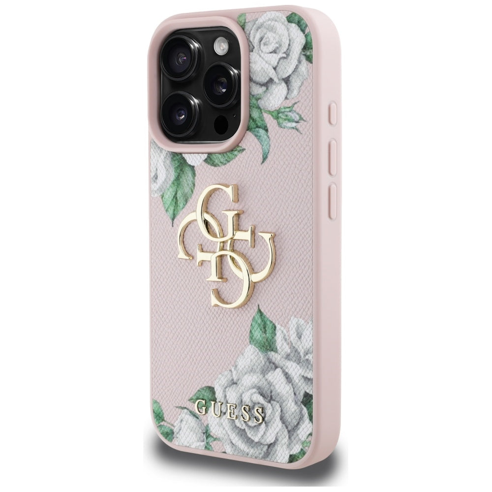 Guess 4G Big Metal Logo Roses Case