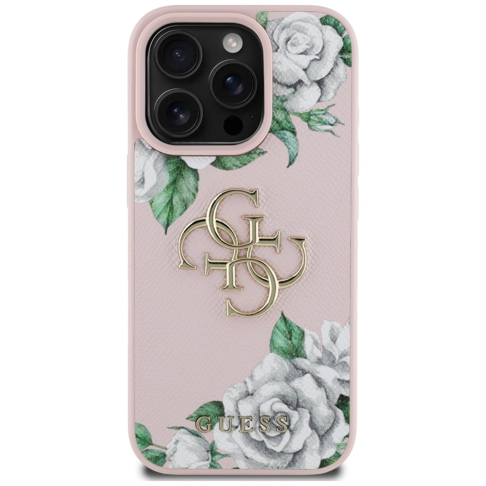 Guess 4G Big Metal Logo Roses Case