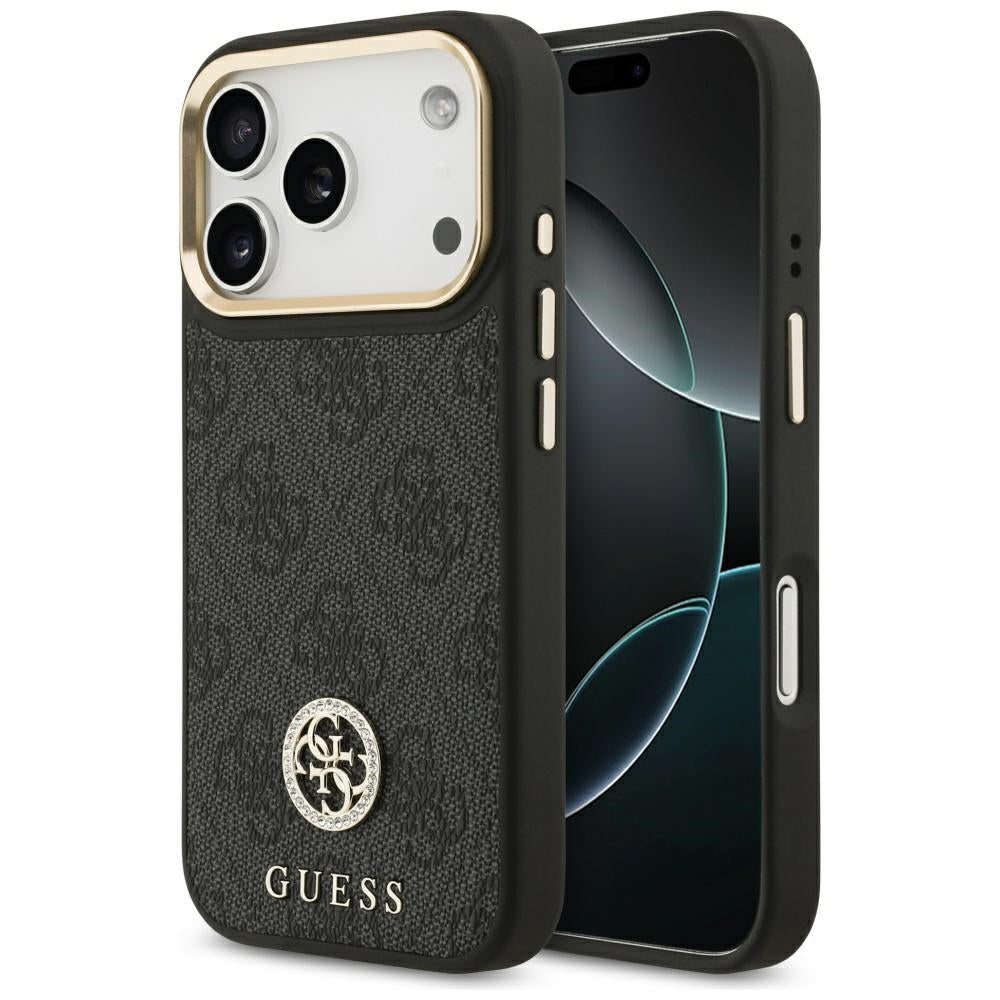 Guess 4G Round Strass Metal Logo iPhone Hülle