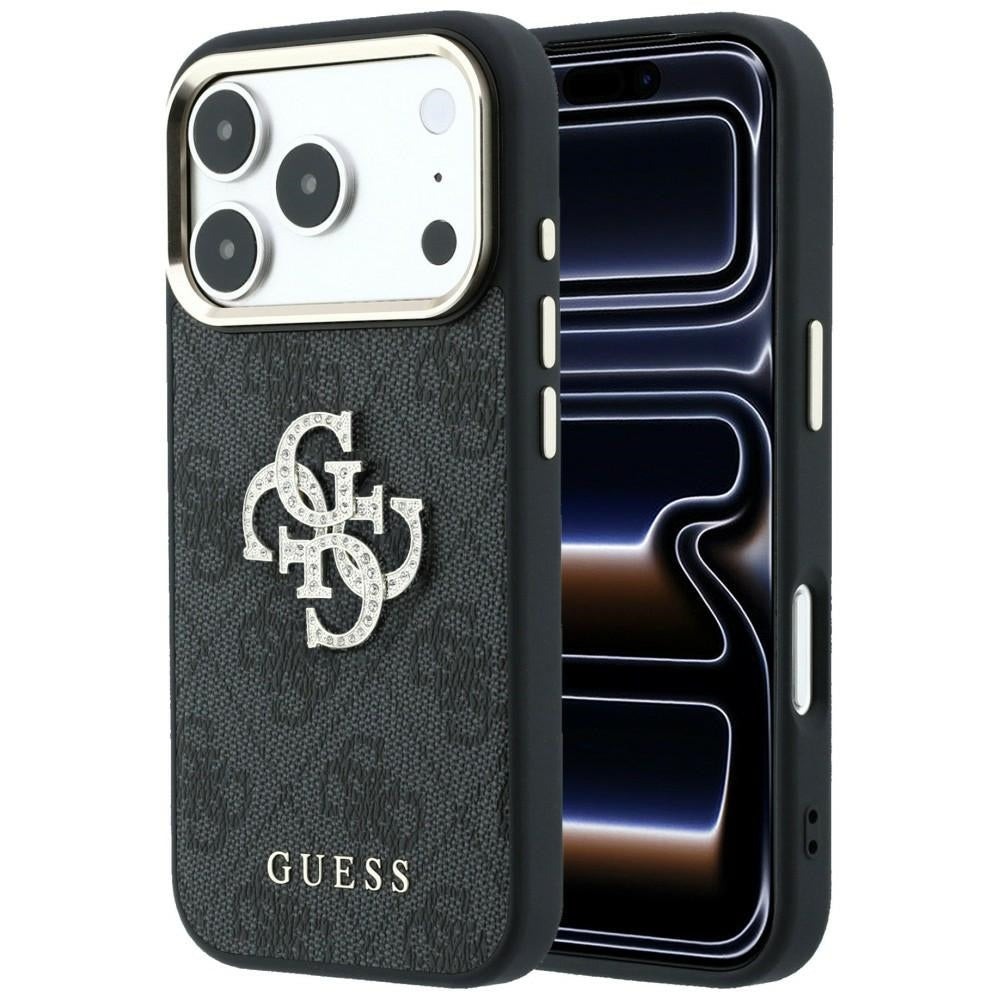 Guess 4G Big Metal Logo Glitter iPhone Hülle