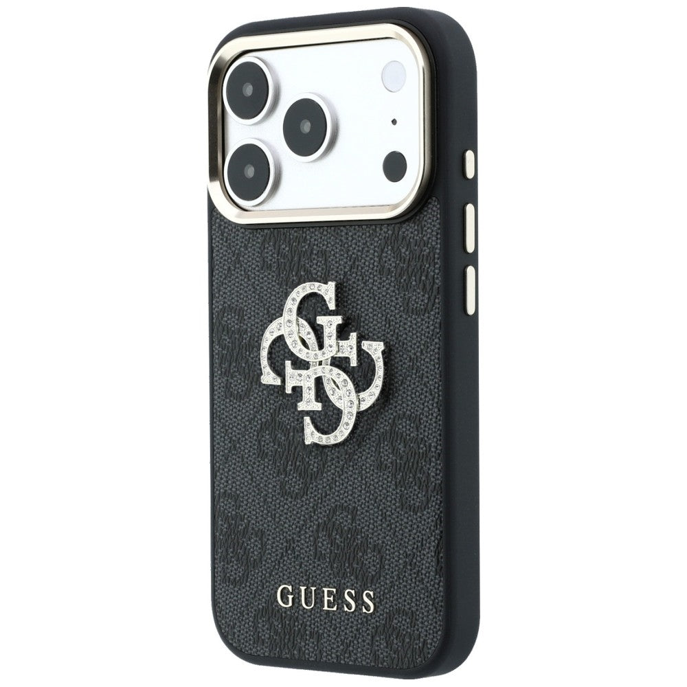 Guess 4G Big Metal Logo Glitter iPhone Hülle