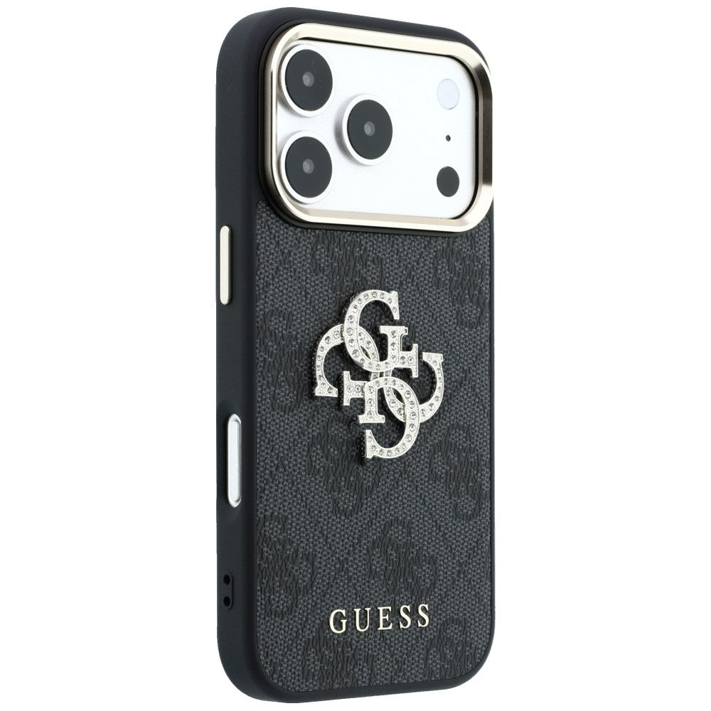 Guess 4G Big Metal Logo Glitter iPhone Hülle