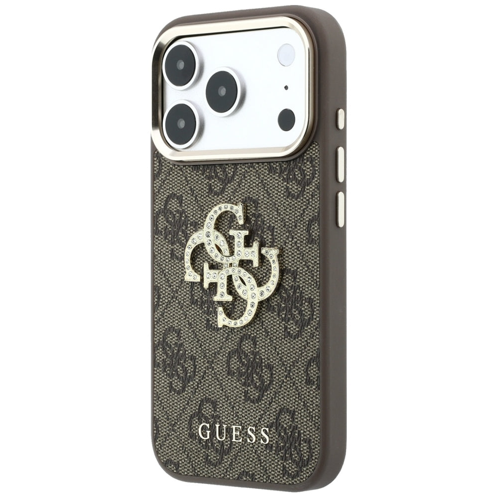Guess 4G Big Metal Logo Glitter iPhone Hülle