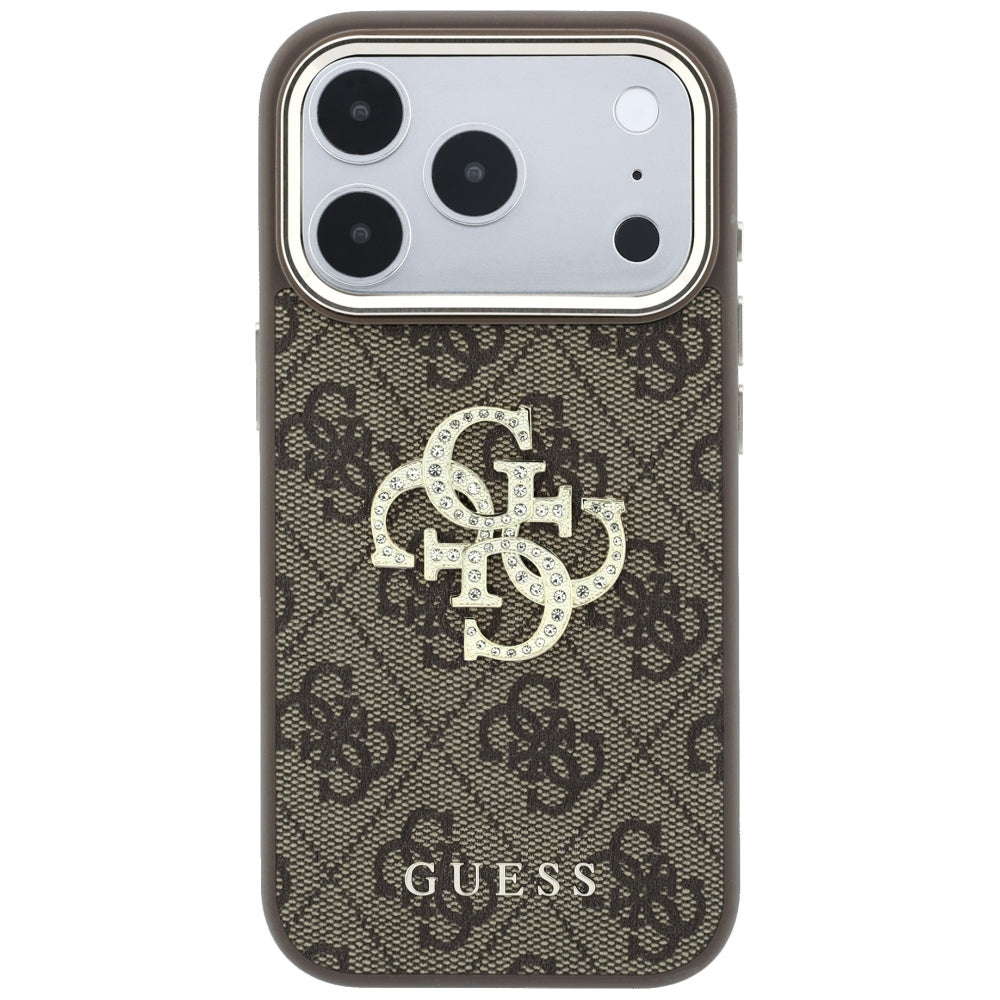 Guess 4G Big Metal Logo Glitter iPhone Hülle