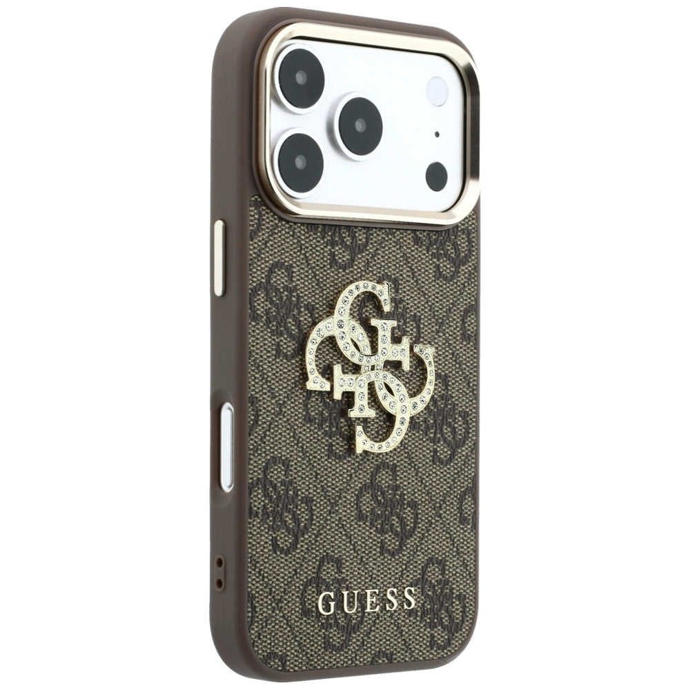 Guess 4G Big Metal Logo Glitter iPhone Hülle