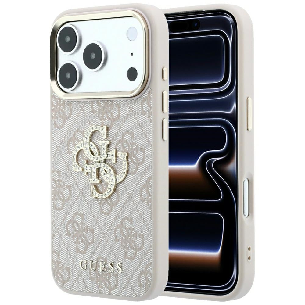 Guess 4G Big Metal Logo Glitter iPhone Hülle