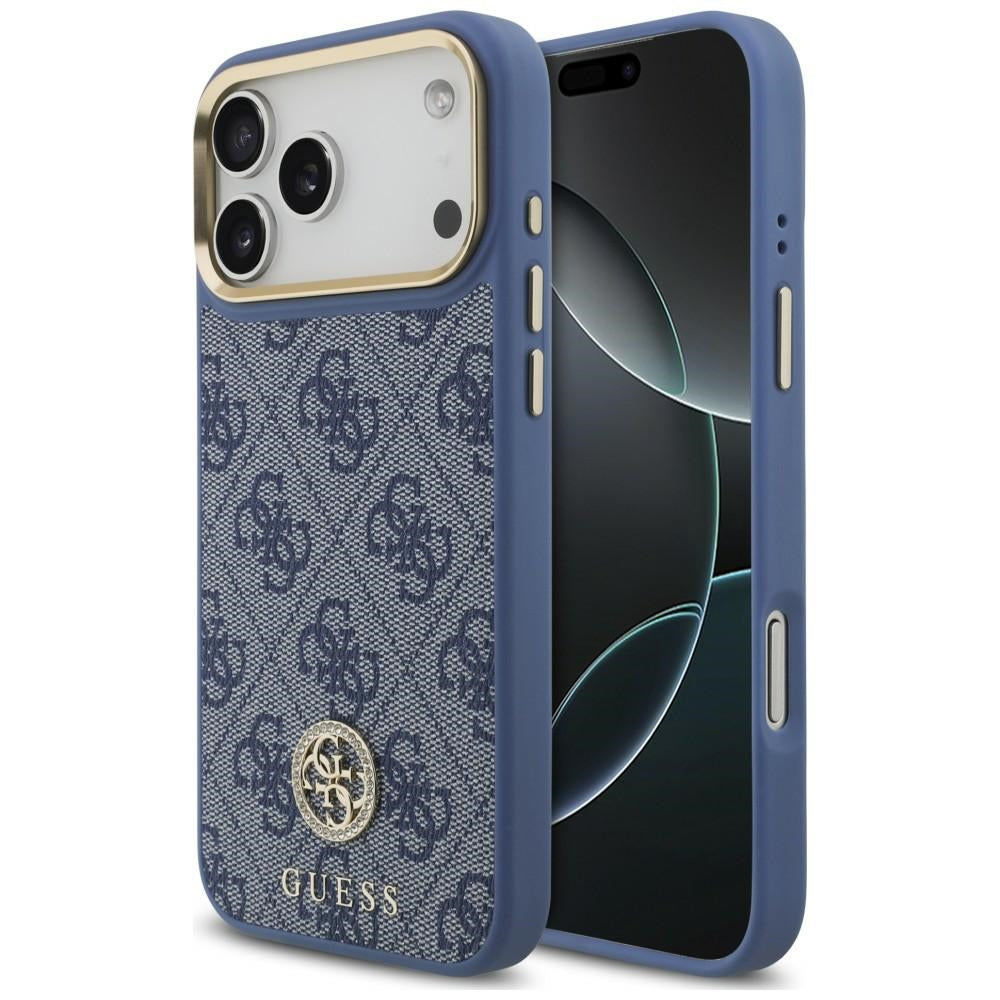 Guess 4G Round Strass Metal Logo iPhone Hülle