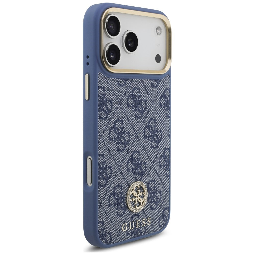 Guess 4G Round Strass Metal Logo iPhone Hülle