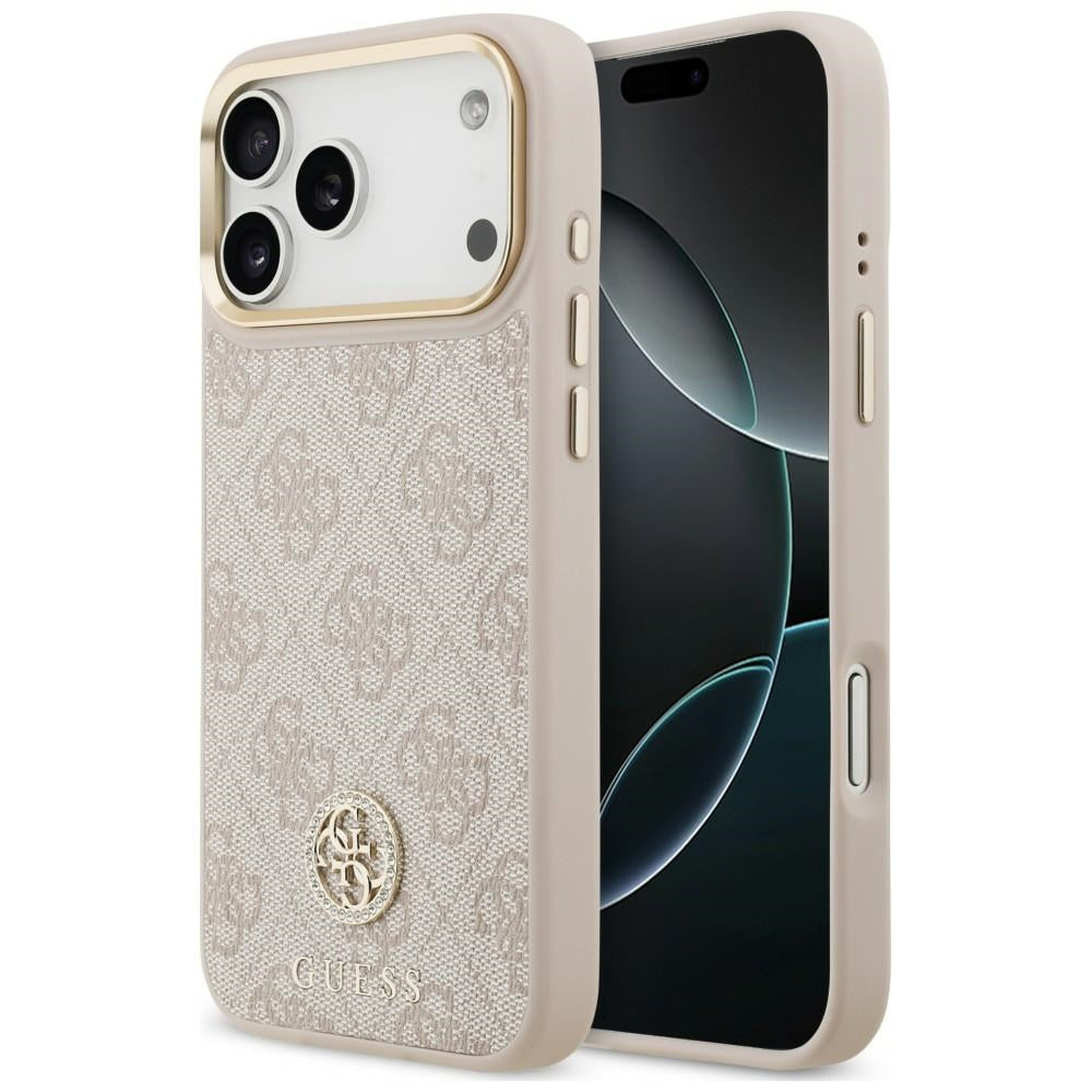 Guess 4G Round Strass Metal Logo iPhone Hülle