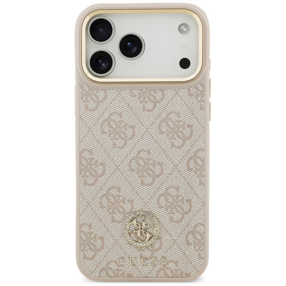 Guess 4G Round Strass Metal Logo iPhone Hülle