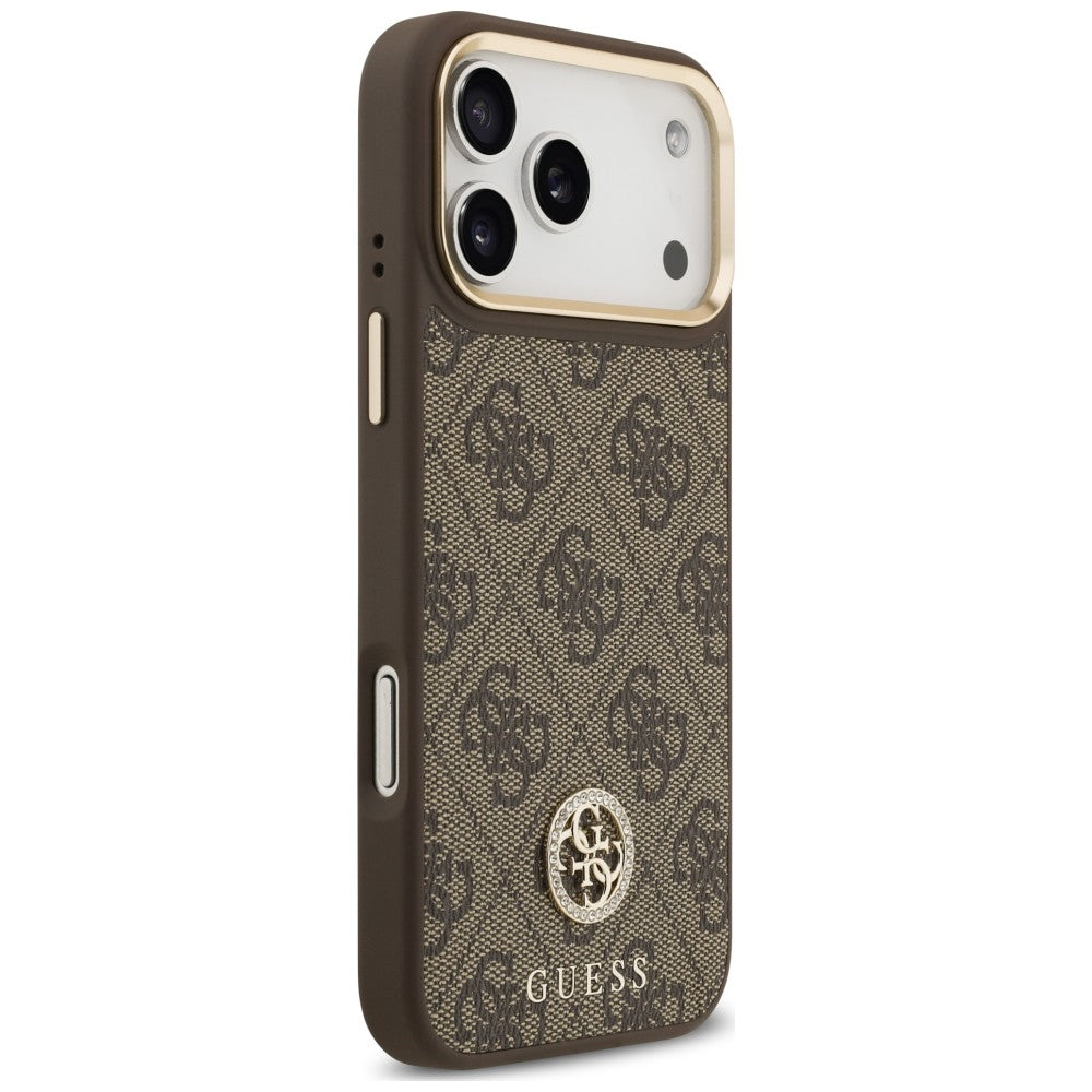 Guess 4G Round Strass Metal Logo iPhone Hülle