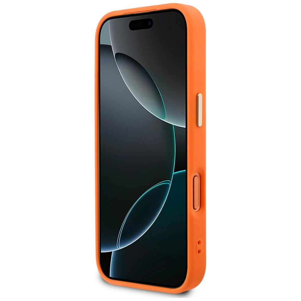 Guess Peony Hot Stamp MagSafe iPhone Hülle Orange