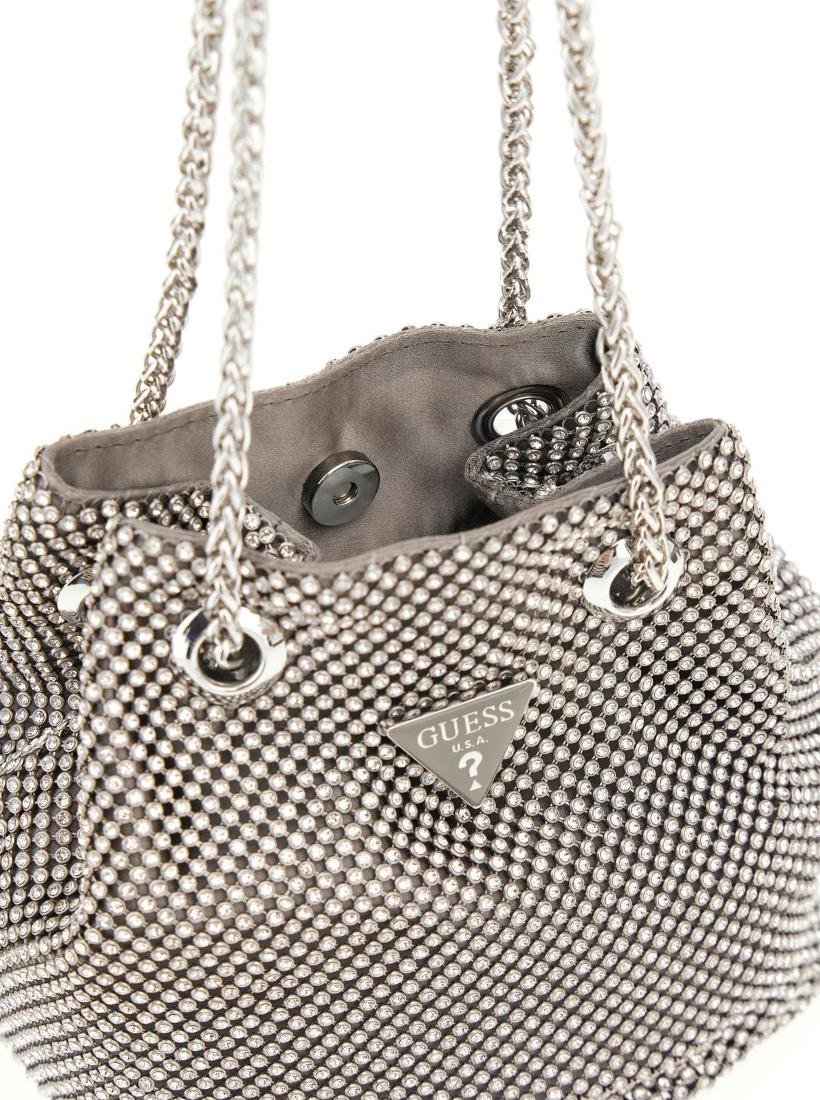 Guess Zalina Pouch Schultertasche Silber