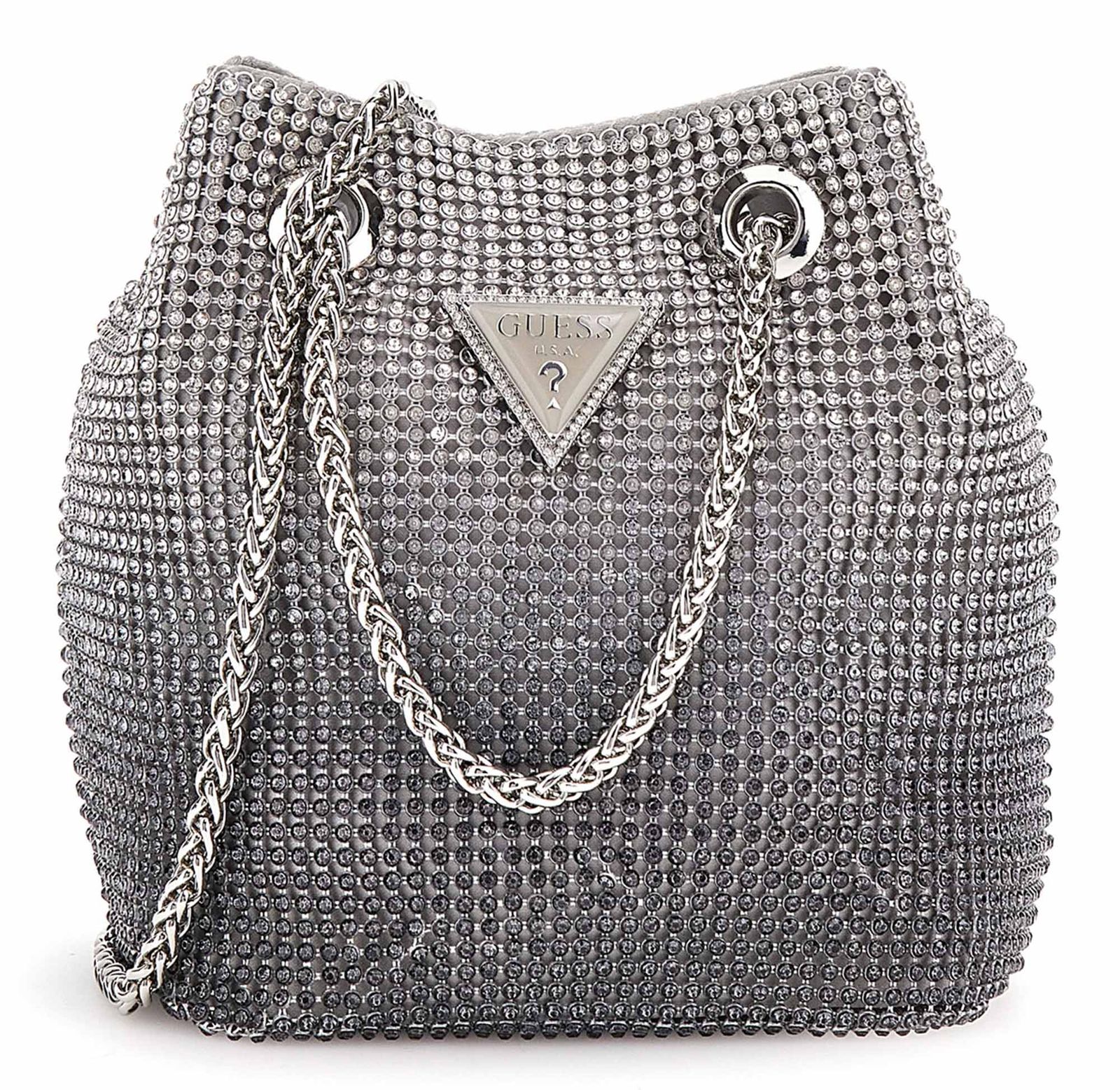 Guess Zalina Pouch Schultertasche Silber