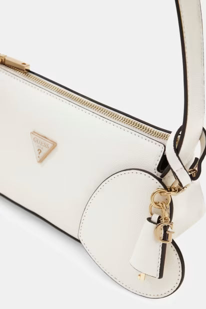 Guess Isobel Mini Schultertasche Weiß