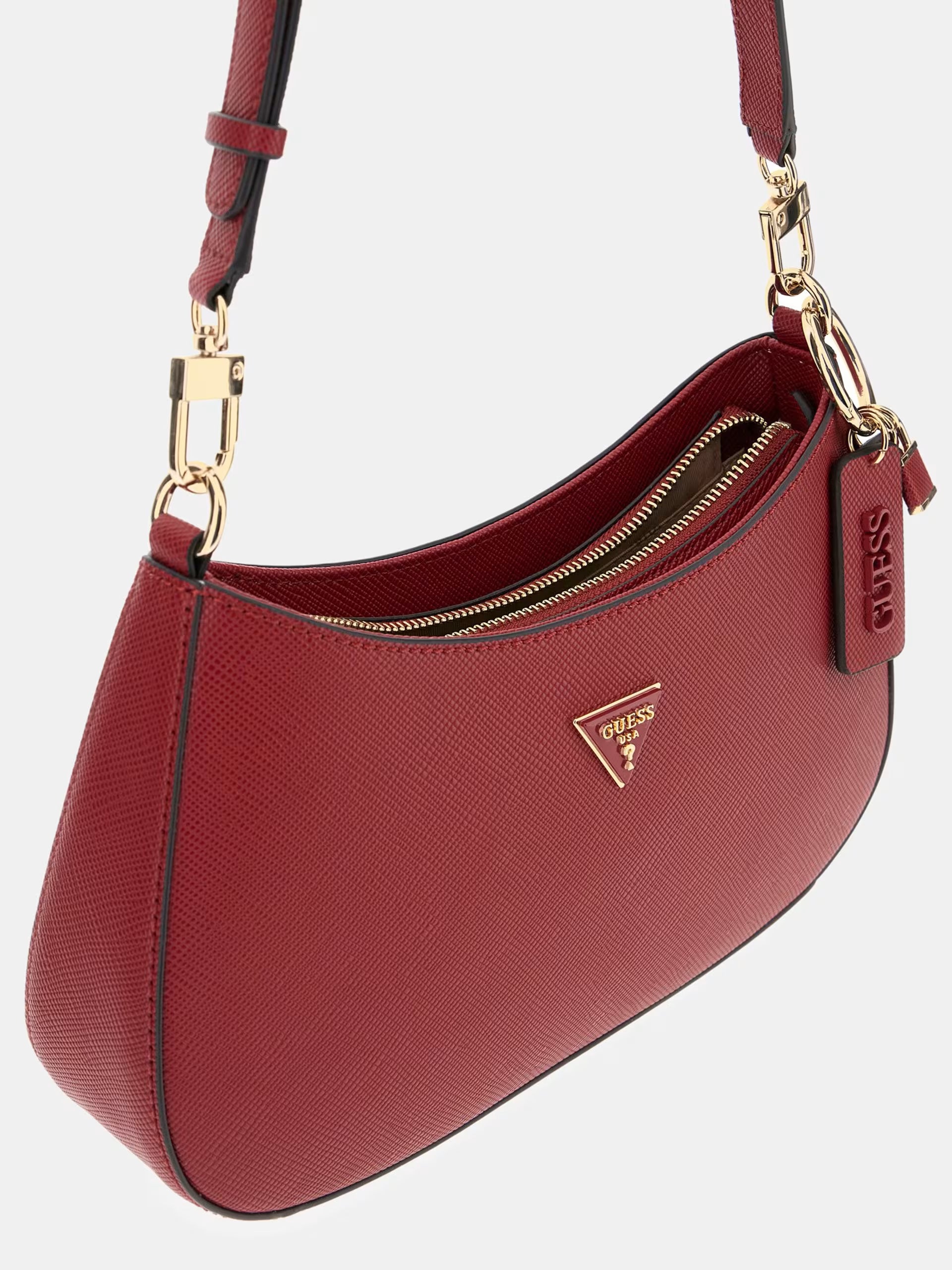 Guess Noelle II Saffiano Schultertasche Rot