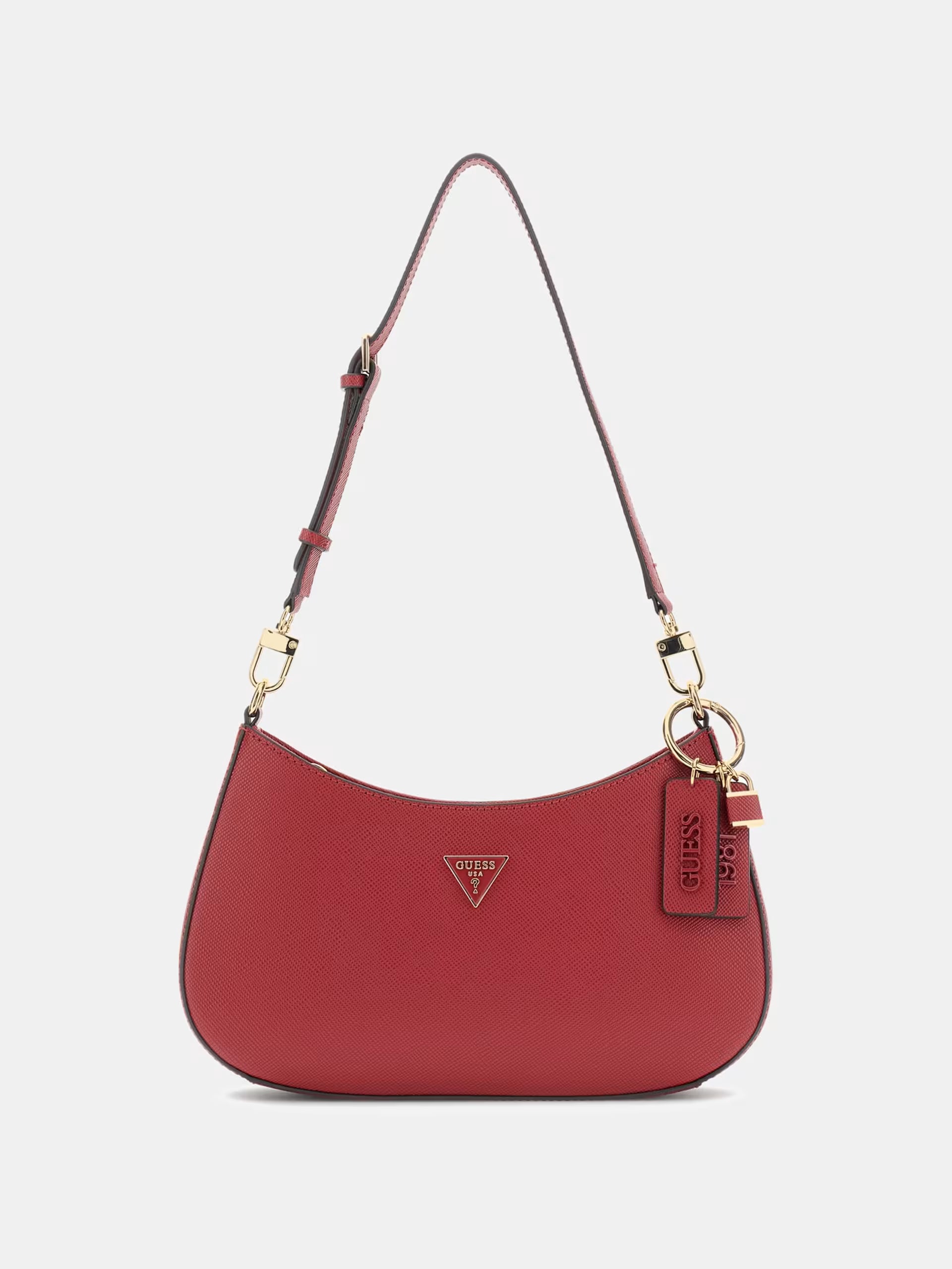 Guess Noelle II Saffiano Schultertasche Rot