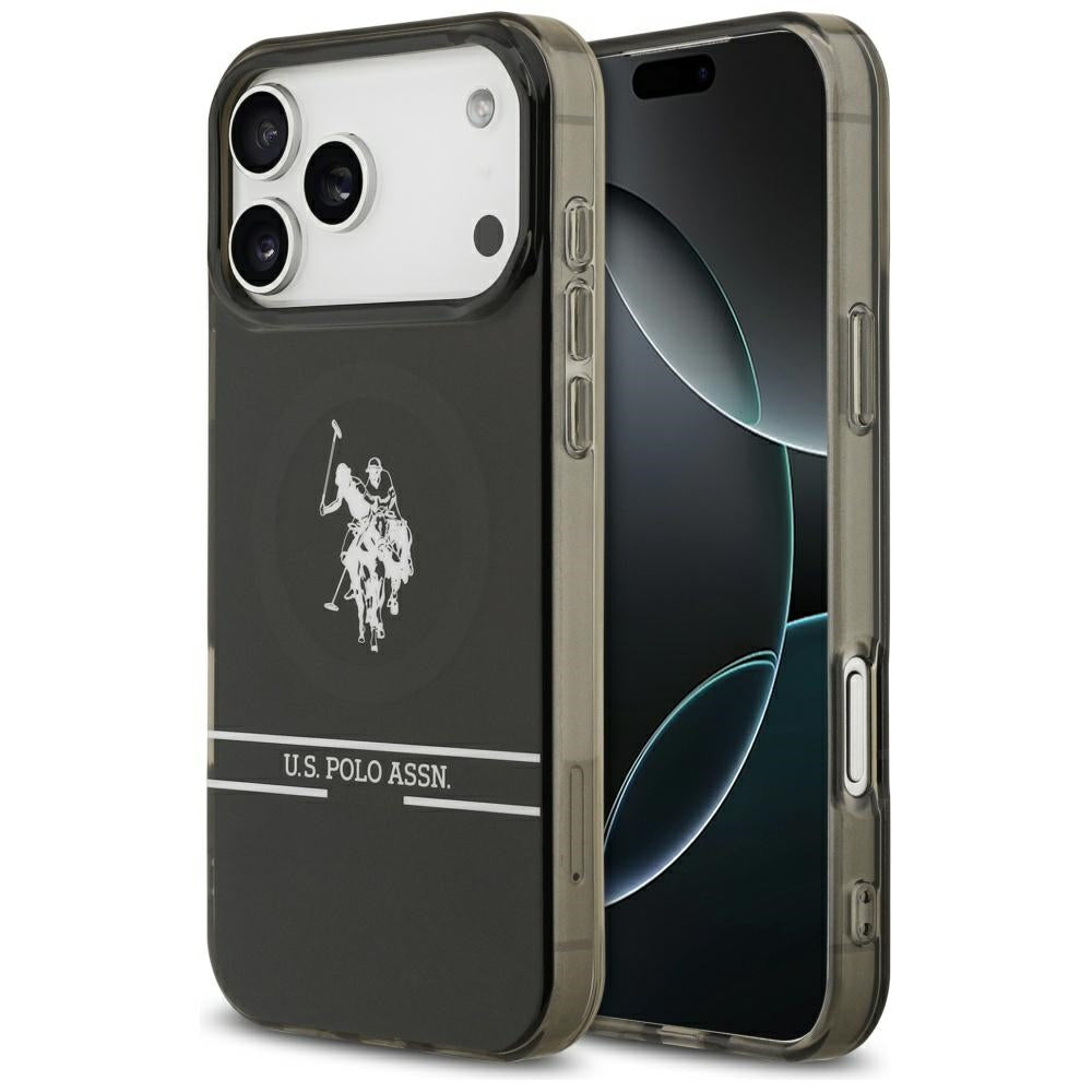 U.S. Polo Bottom Stripe MagSafe Schwarz iPhone Hülle