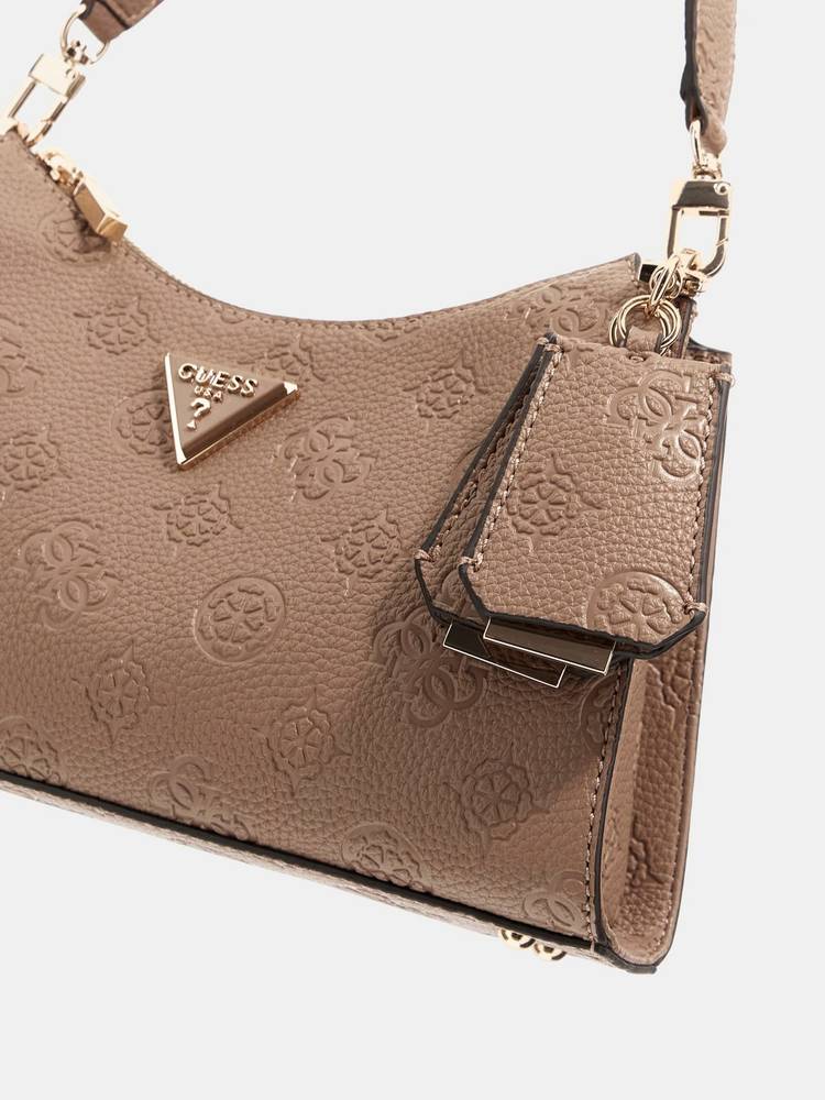 Guess Cresidia Schultertasche Dark Taupe