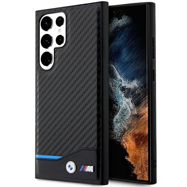 BMW Samsung Carbon Blue Stripe Case