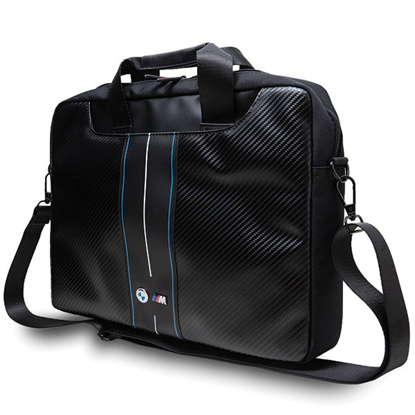 BMW Carbon Blue Stripes Laptop Notebook 16 Zoll Tasche