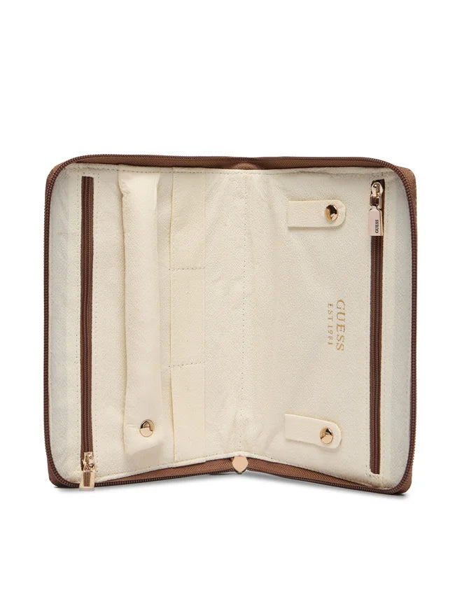 Guess Schmucktasche & Reisepasstasche Braun