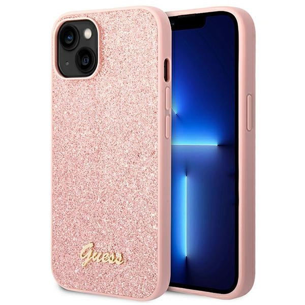 Guess Glitter Script Logo Case