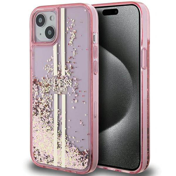 Guess Liquid Glitter Stripes Logo Case