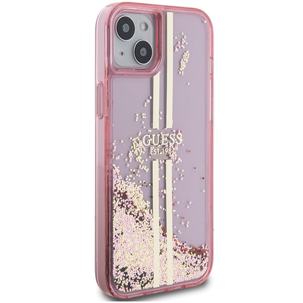 Guess Liquid Glitter Stripes Logo Case