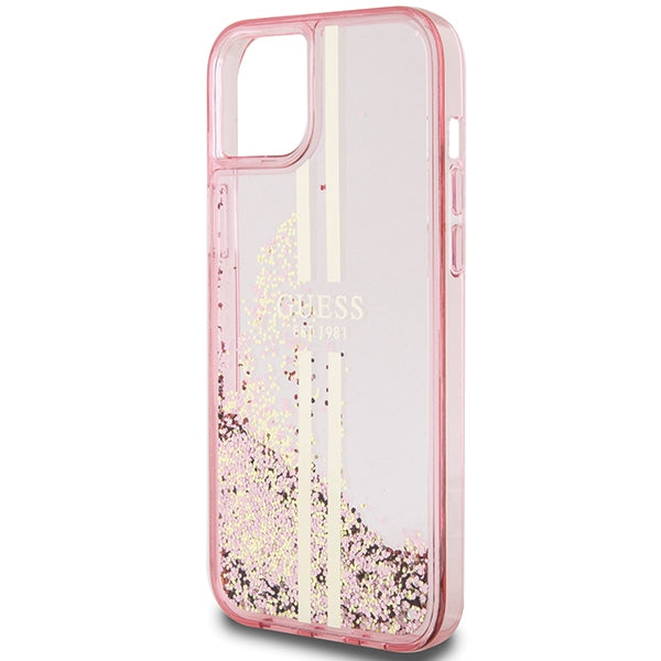 Guess Liquid Glitter Stripes Logo Case