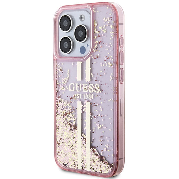 Guess Liquid Glitter Stripes Logo Case
