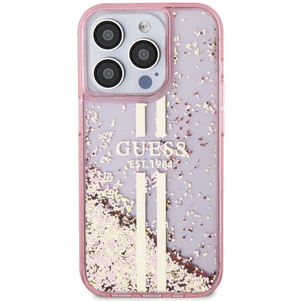 Guess Liquid Glitter Stripes Logo Case
