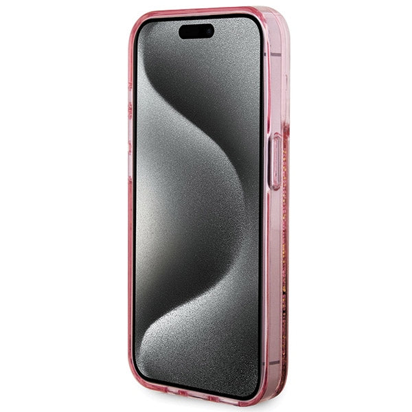 Guess Liquid Glitter Stripes Logo Case