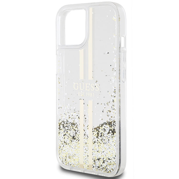 Guess Liquid Glitter Stripes Logo Case